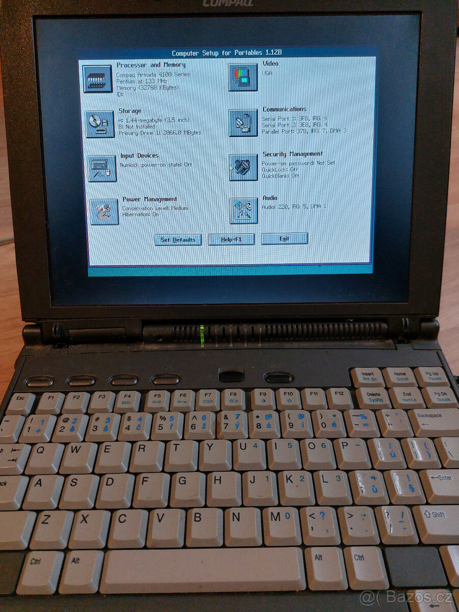 stary notebook pro sberatele, Compaq Armada 4130T - 5