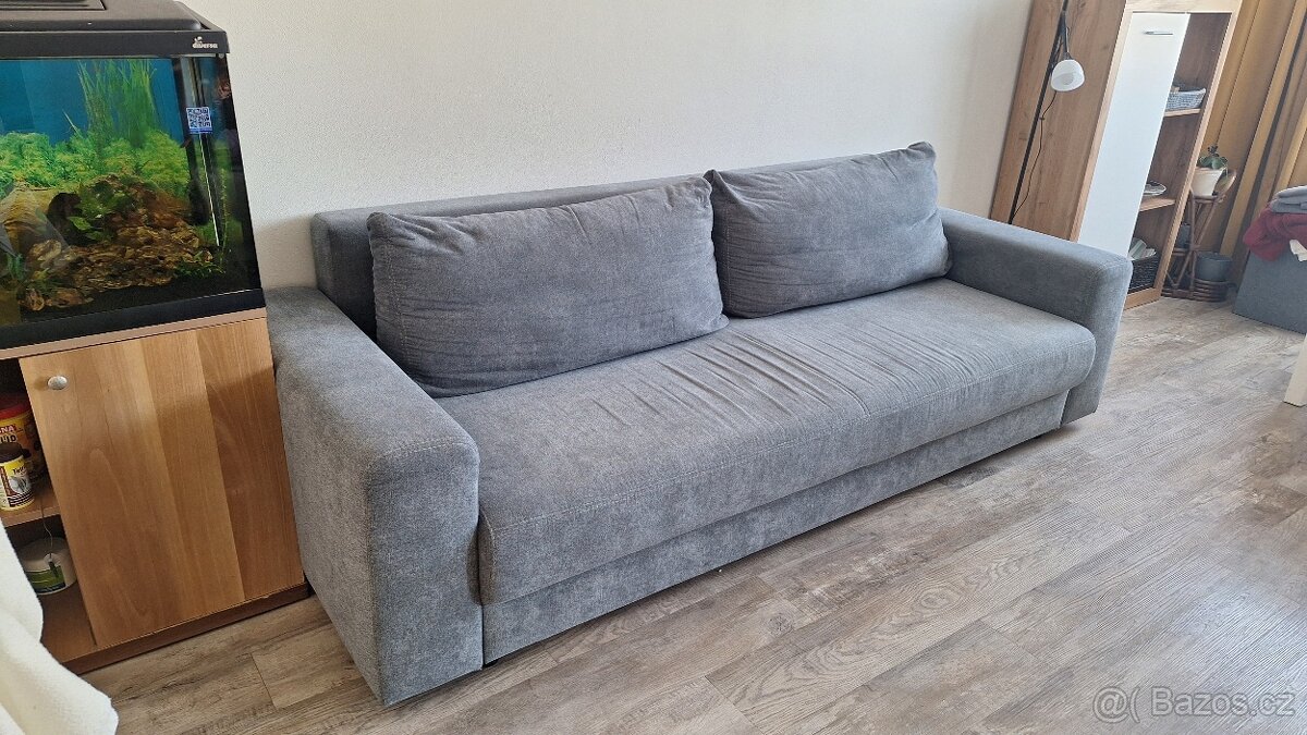 Rozkládací šedá sedačka – 250 cm - 5