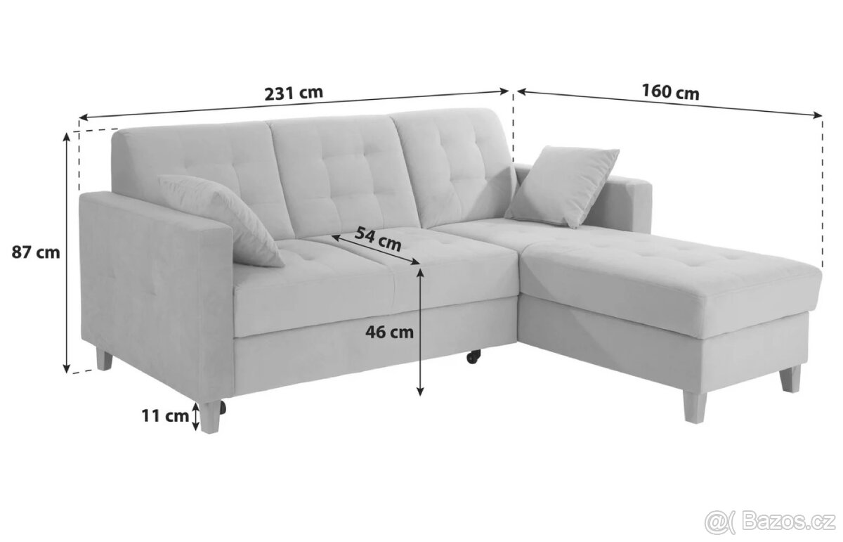 Rozkladací gauč Möbelix Bergen - 5