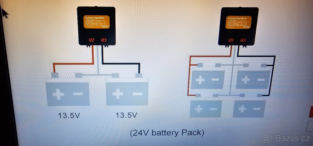 Balancér pro 12/24V baterie Lifepo4/PB/Gel/Li-ion - 5