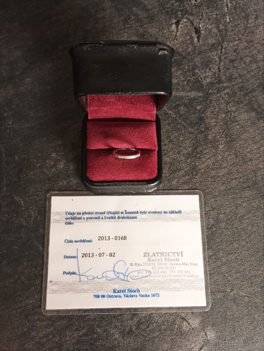 Zlatý prsten s diamanty - Ouda Diamonds - 5