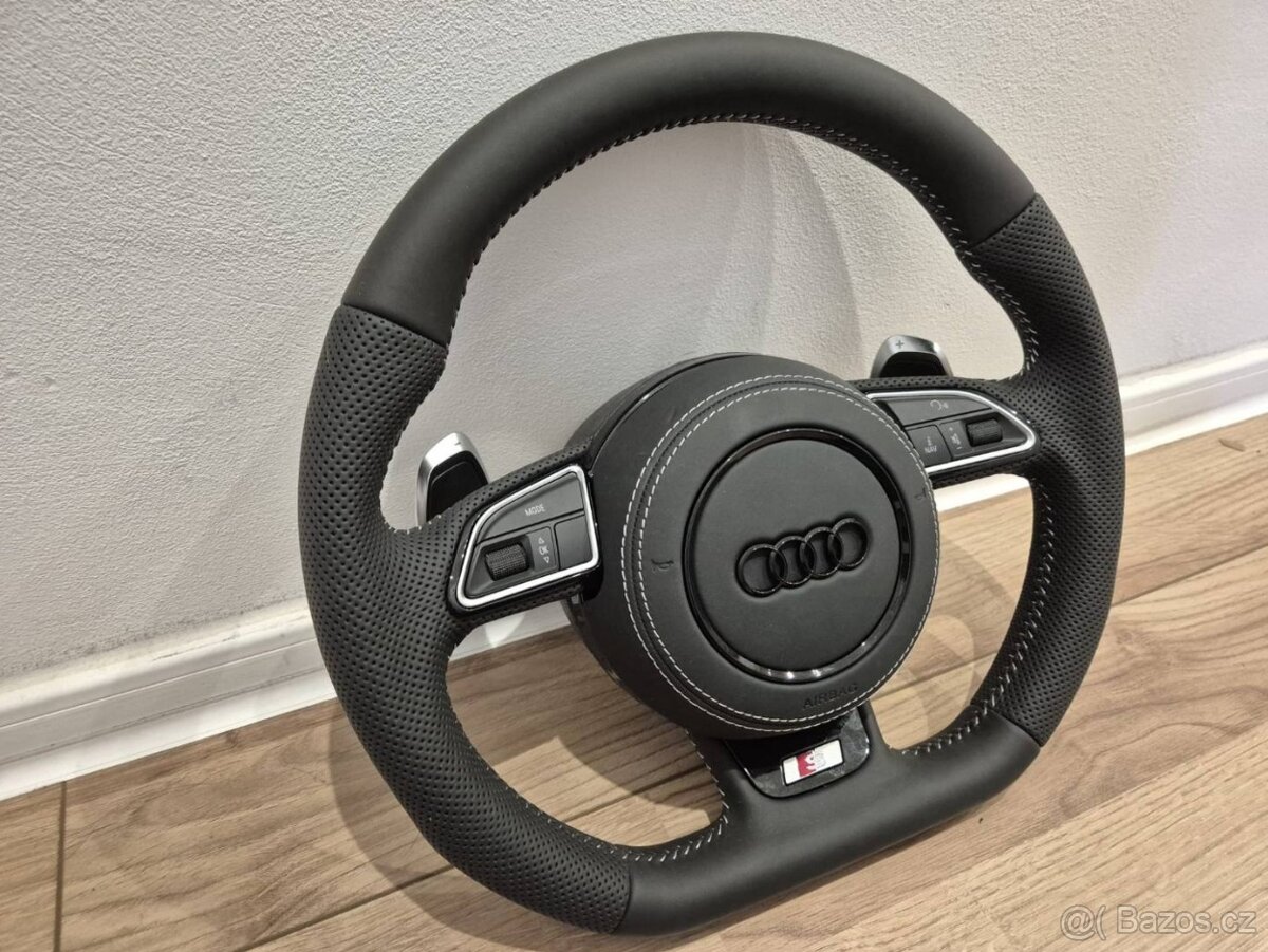 VOLANT AUDI KOŽENÝ MULTIFUNKCNY + airbag + PADLA - 5