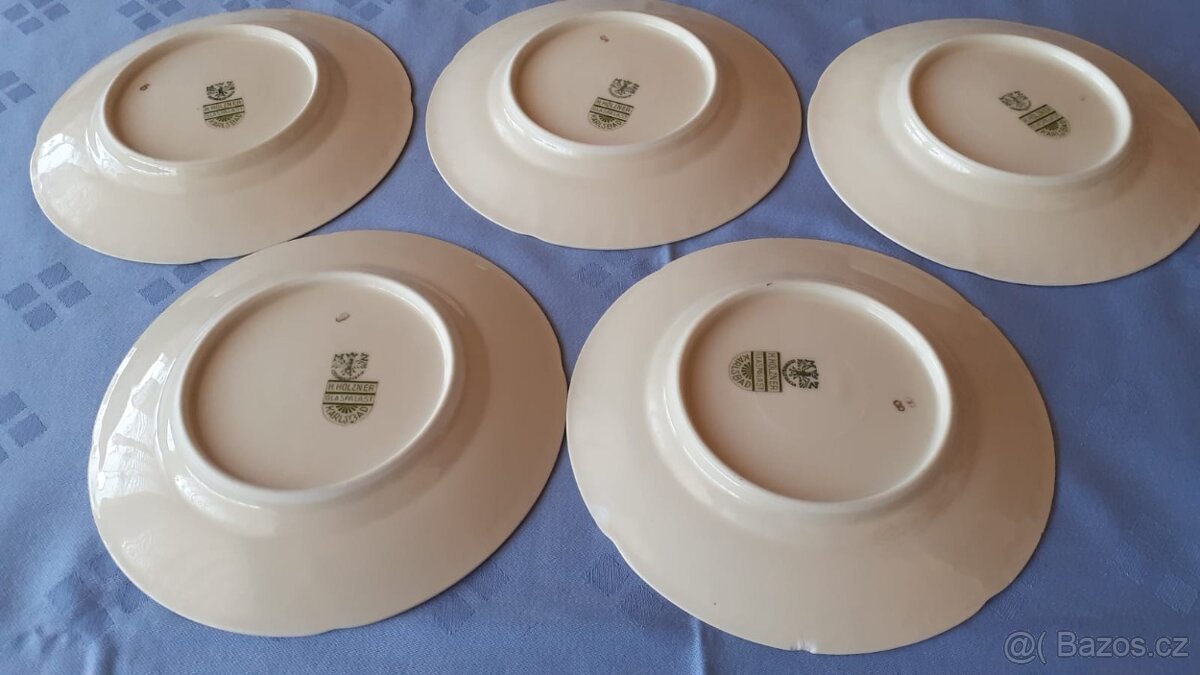 Stará porcelánová koláčová souprava - 5