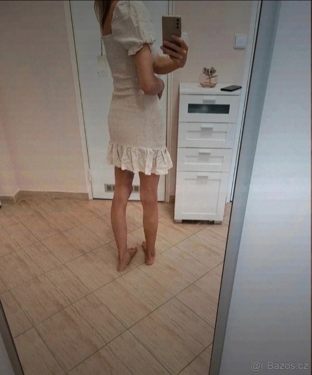 Běžové šaty Stradivarius, vel. XS - 5