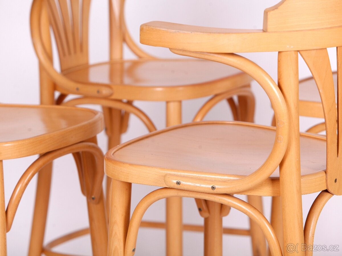 Kvalitní české barové židle TON, buk, 8 ks. - 5