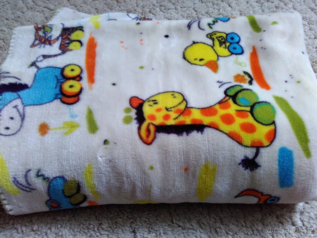 dětská deka do kočárku, postýlky, chlupatka - 5