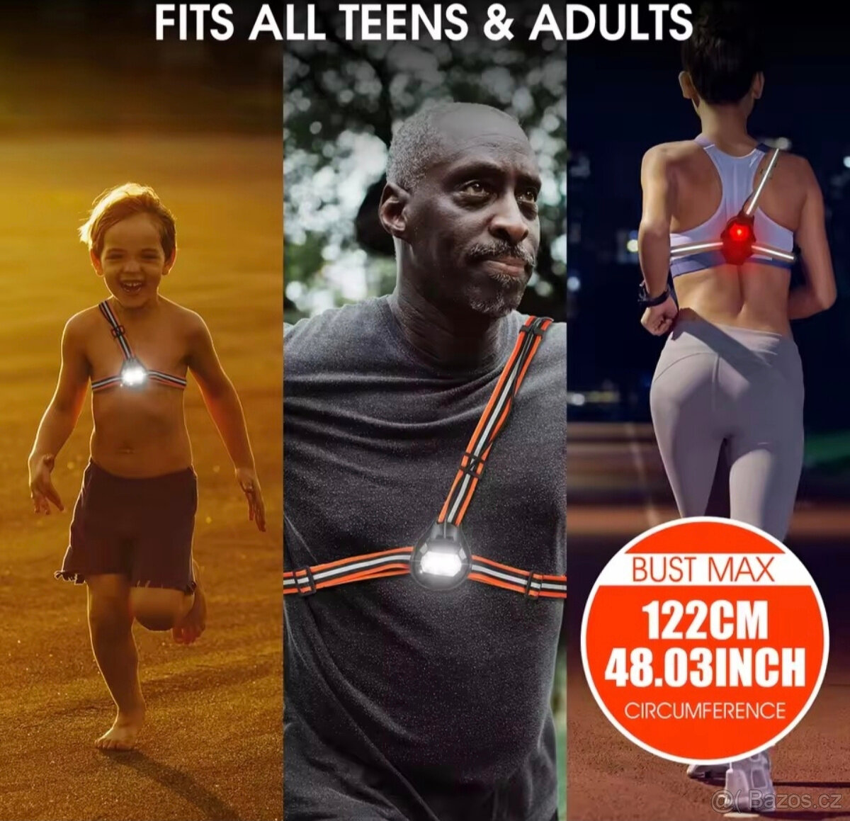 Běžecká hrudní svítilna, světlo na běh, sport - 5