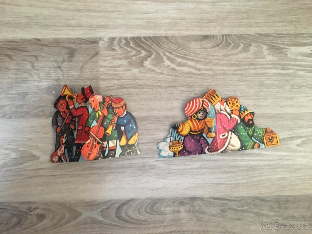 Starý papírový betlém- retro - 5