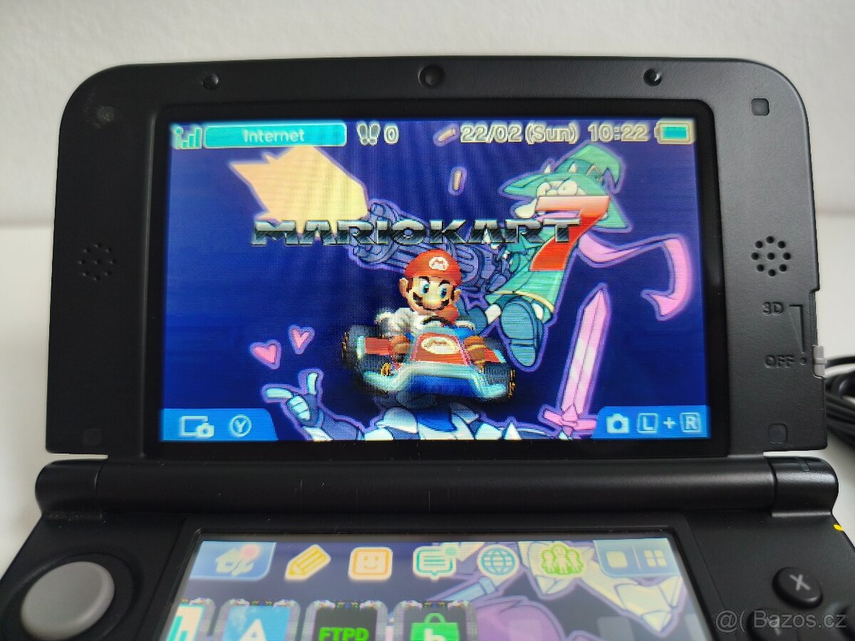 Nintendo 3DS XL (LL) Black + homebrew hack a 64GB karta - 5