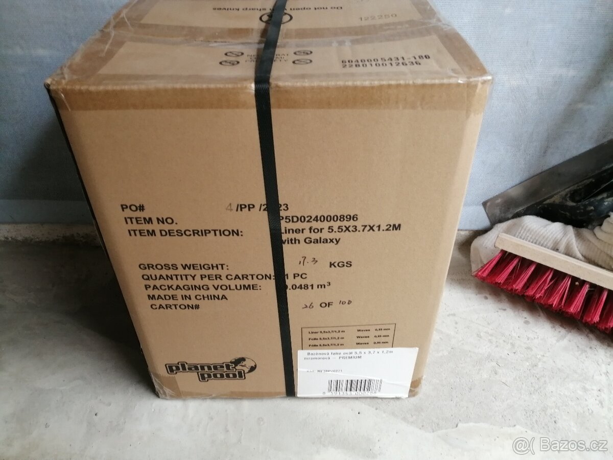 Bazénová folie AZURO GALAXY V6 ovál 5,5x3,7m-Nová - 5