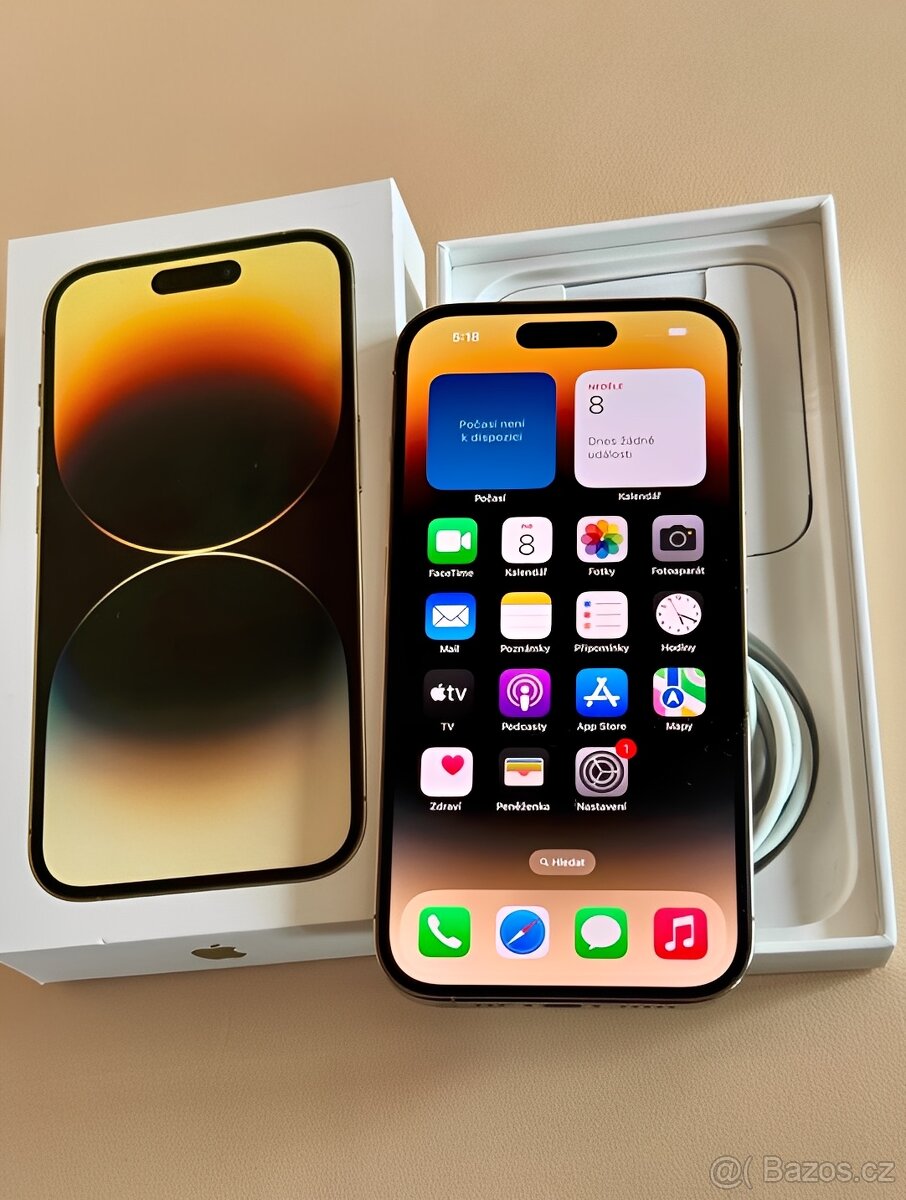 iPhone 14 Pro Gold BATERIE 100% TOP - 5