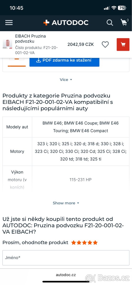 Eibach pružiny bmw e46 - 5