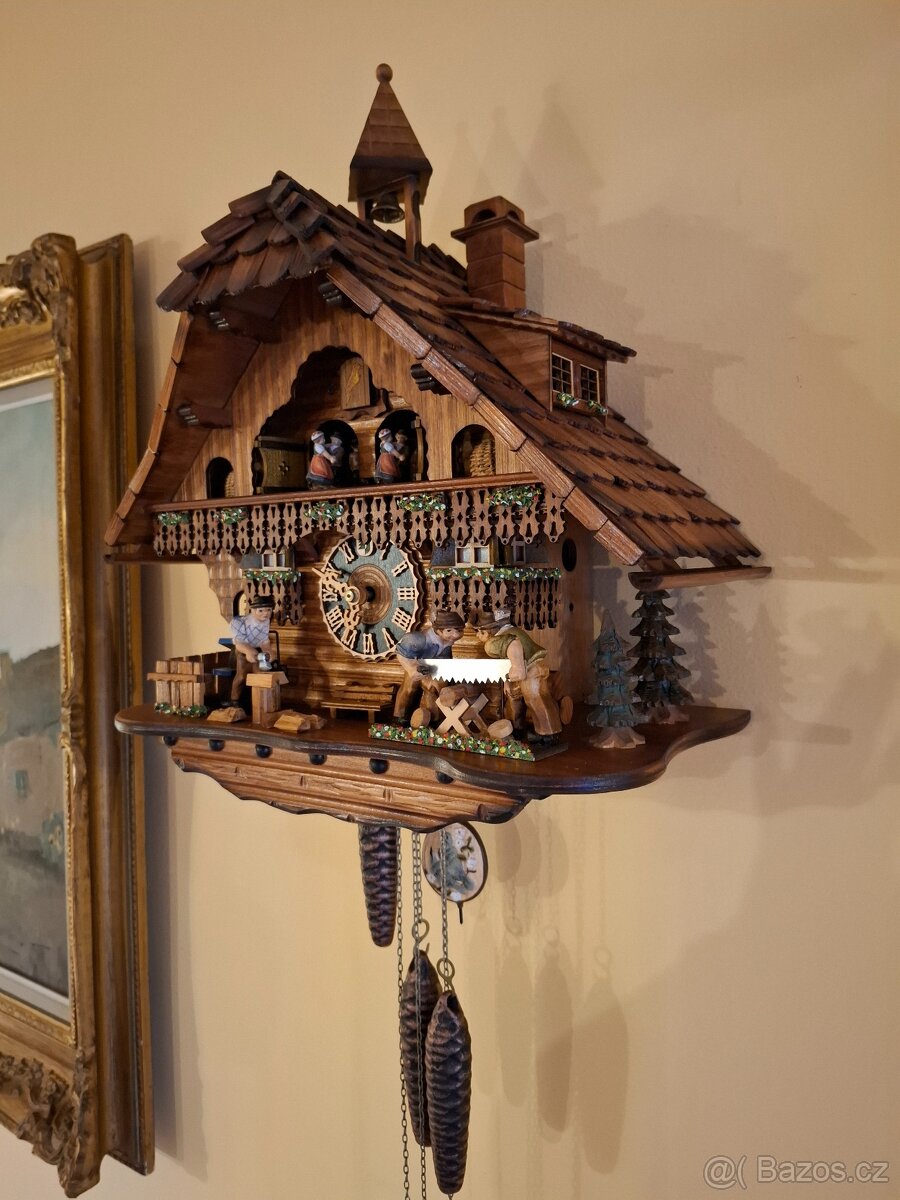 Třizávažove kukačkové hodiny HONES - 5