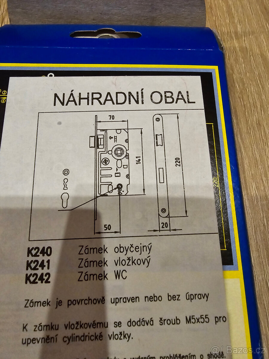 Zadlabávací zámek dozický K240 - 5