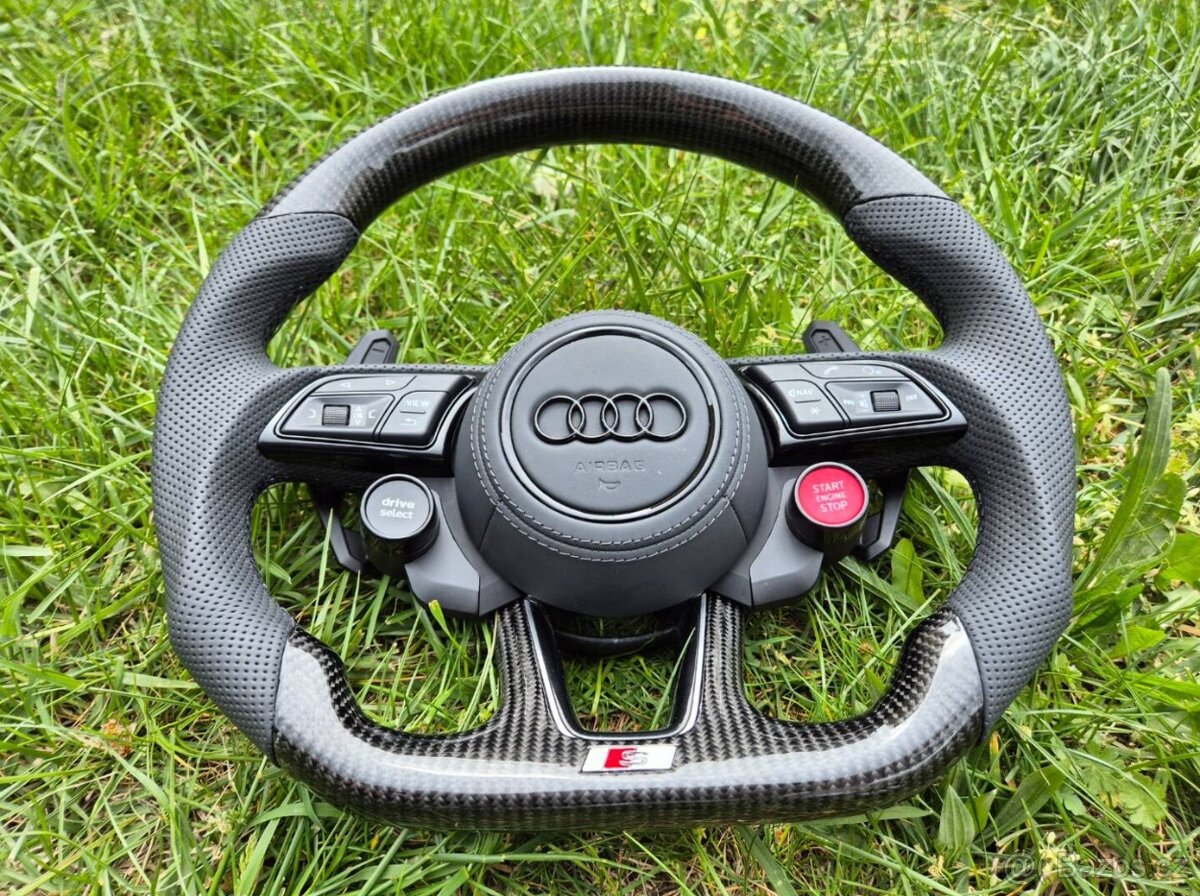 KARBONOVY VOLANT AUDI so ŠTART/STOP DRIVE SELECT - 5