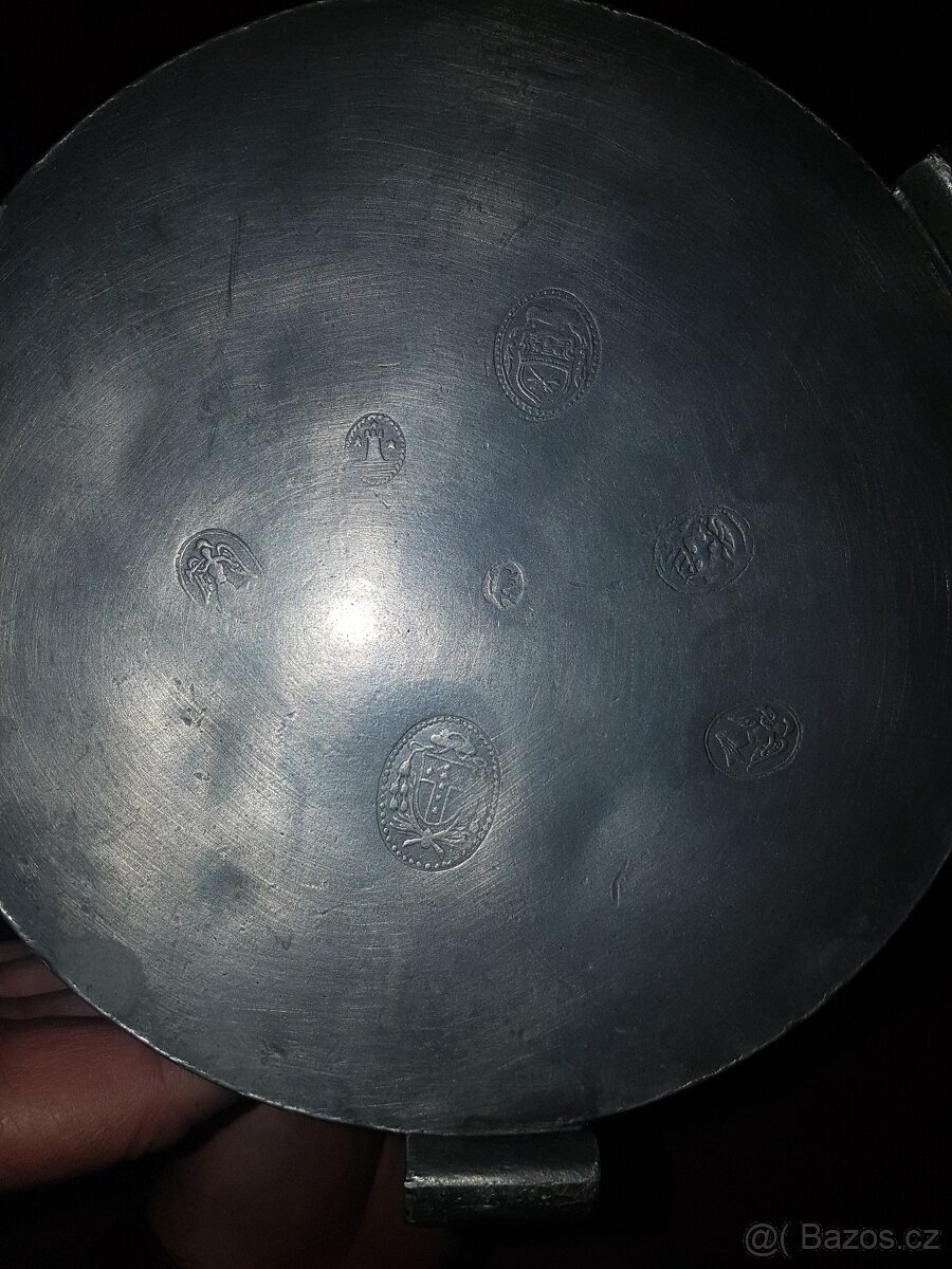 Cínový korbel z roku 1765 značný - 5
