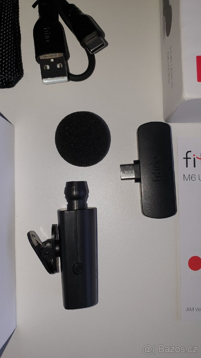 Bezdrátový klopový mikrofon Fifine M6 - 5