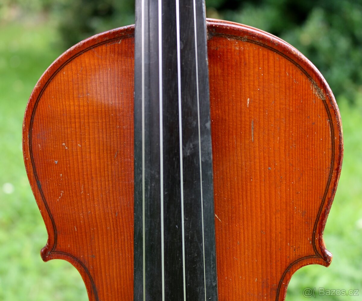 Staré 3/4německé housle s nádherným tónem. Víz nahrávku - 5