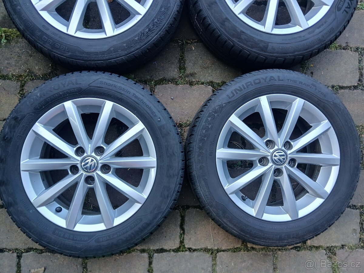ALU kola,sada, originál Volkswagen,185/60 R15,5x100,TOP - 5