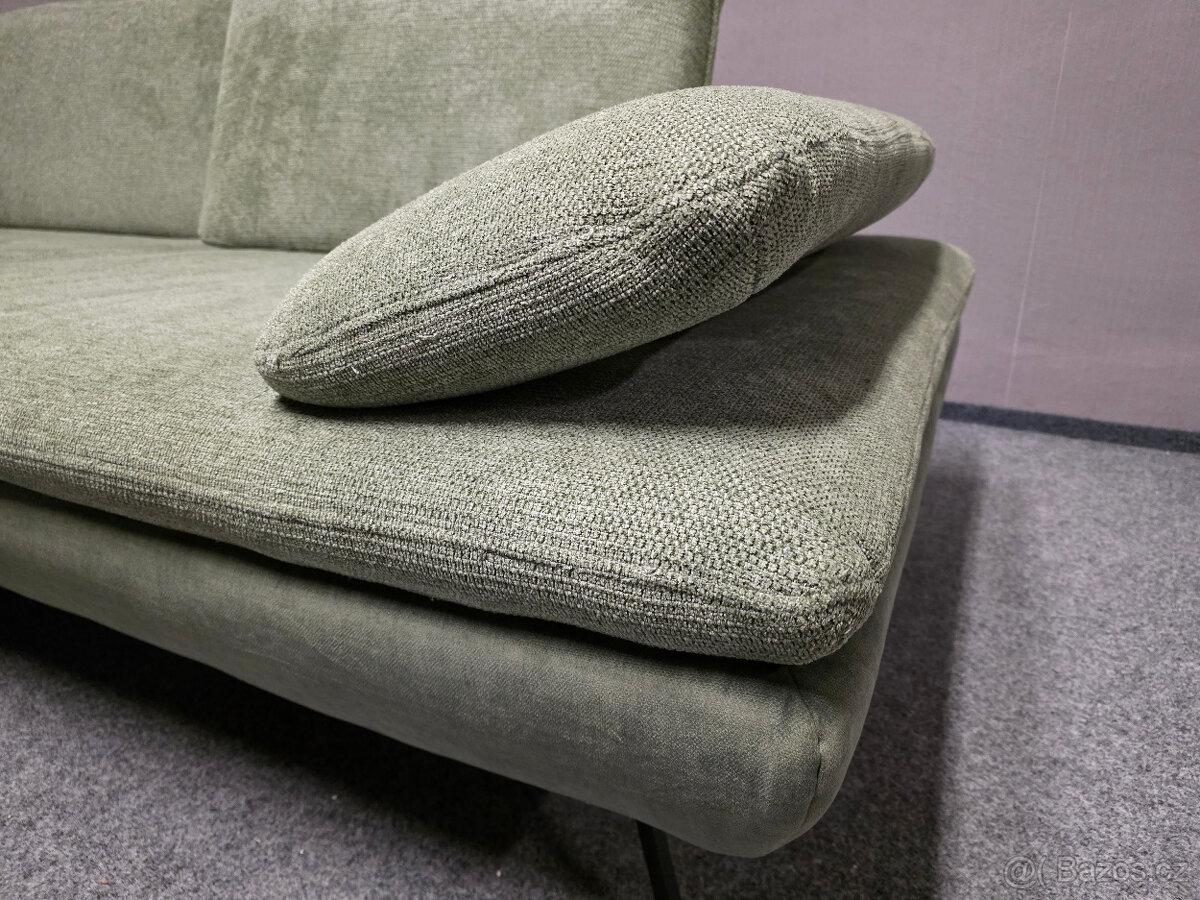 Velká rohová sedačka zelená PULL - DOPRAVA ZDARMA - 5