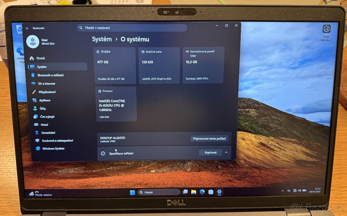 Notebook Dell Latitude 5500 - 5
