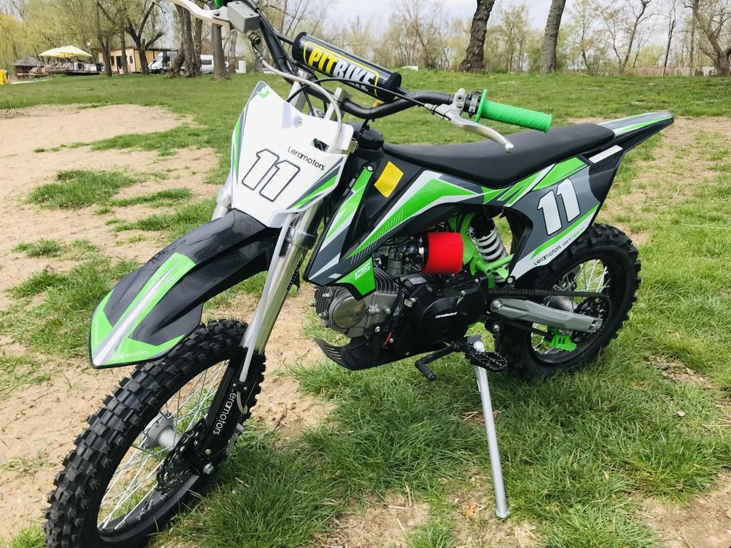 Pitbike Leramotors Shark 125ccm, el. starter, zelená