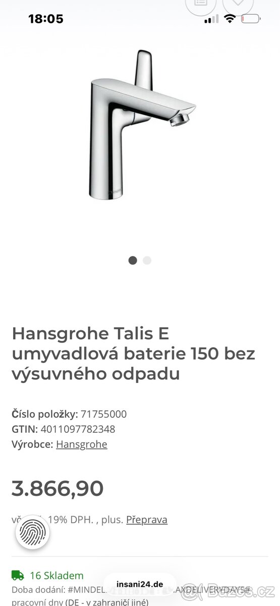 Umyvadlová baterie - 5