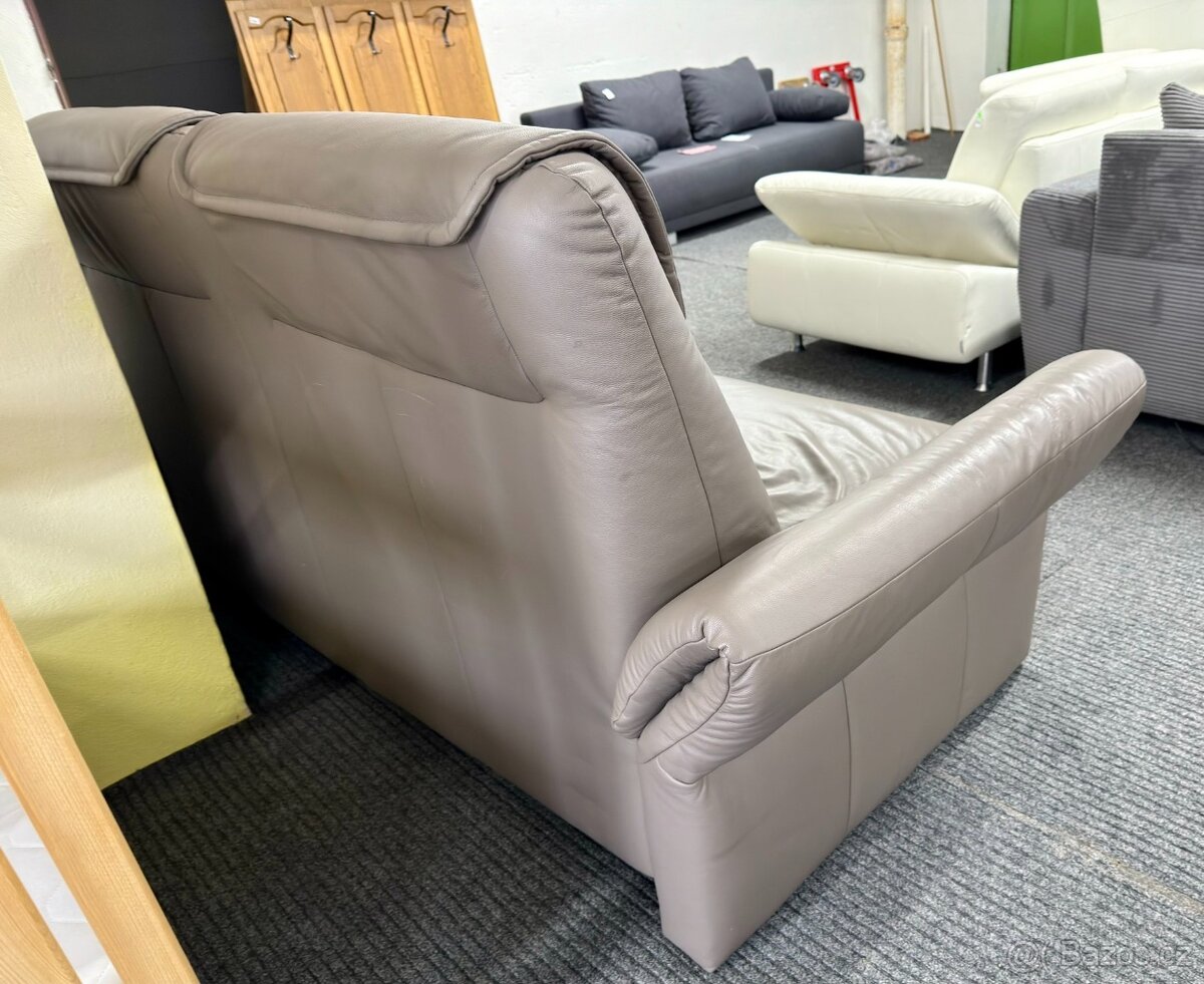 Sedací souprava 3 + 2 - kůže - zánovní - 5