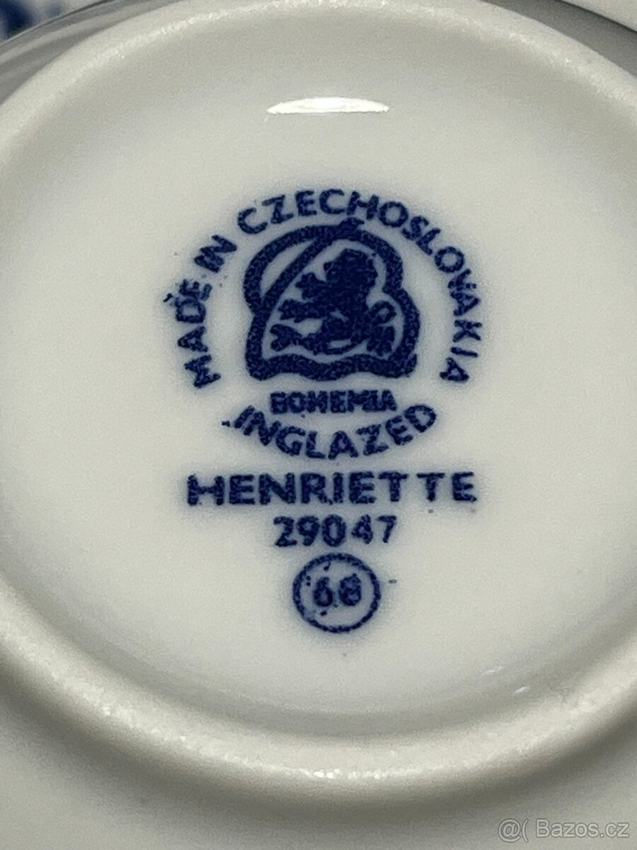 Starožitný čajový/kávový servis Henriette BOHEMIA - 5