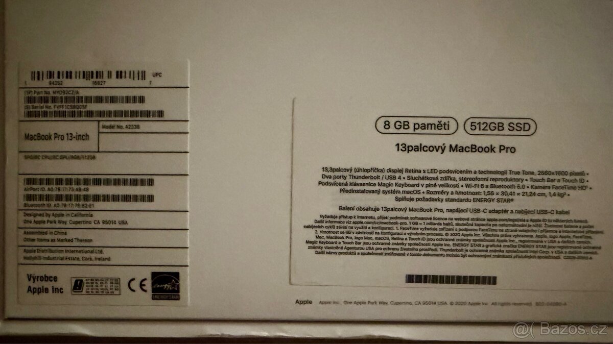 MacBook Pro 13″ M1 – 8 GB RAM, 516 GB SSD – Stav nového - 5