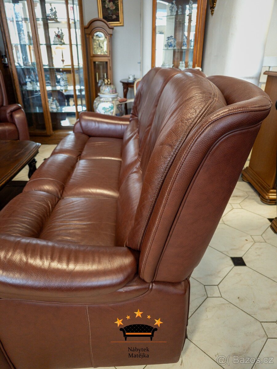 Sedací celokožená souprava 3+2+1 - 2x relax manual - 5