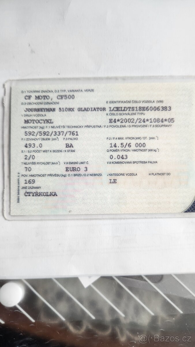 PRODÁM CF MOTO CF500 - 5