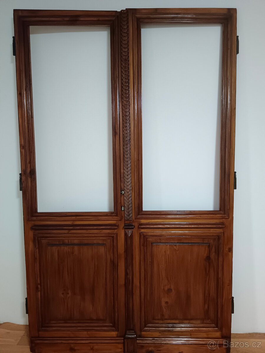 Prodám historické repasované vnitřní 2křídlé dveře - 5