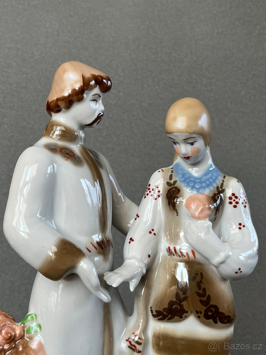 Sběratelská soška Zamilovaný pár 25.5 cm, Polonne USSR - 5