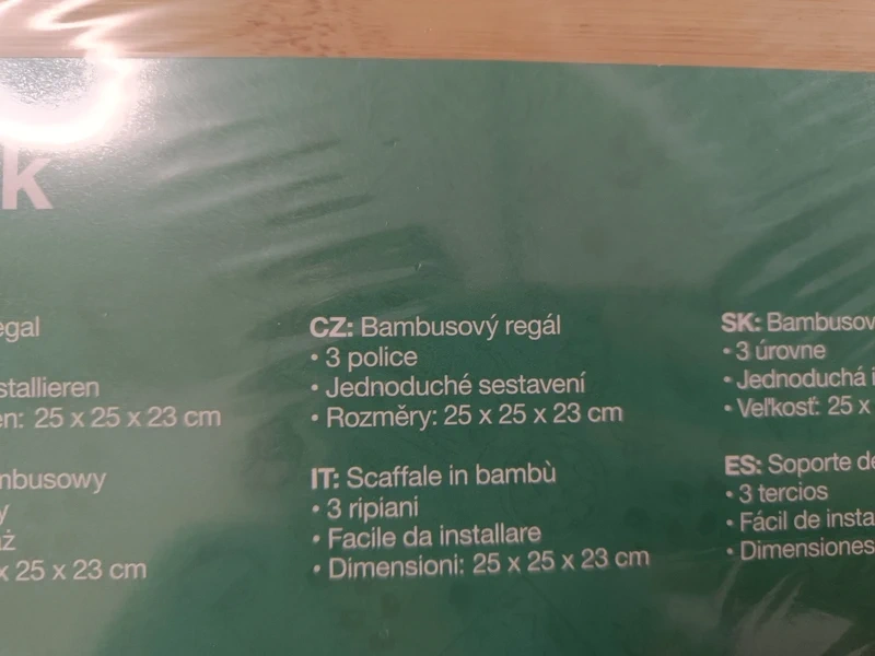 Kuchyňský stojan na nádobí z bambusu - nový - 5