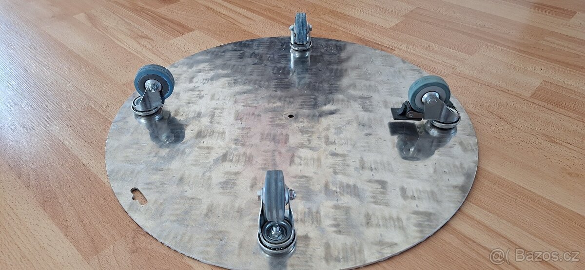 Hliníkový kulatý dopravní pojízdný podvozek pro květináč - 5