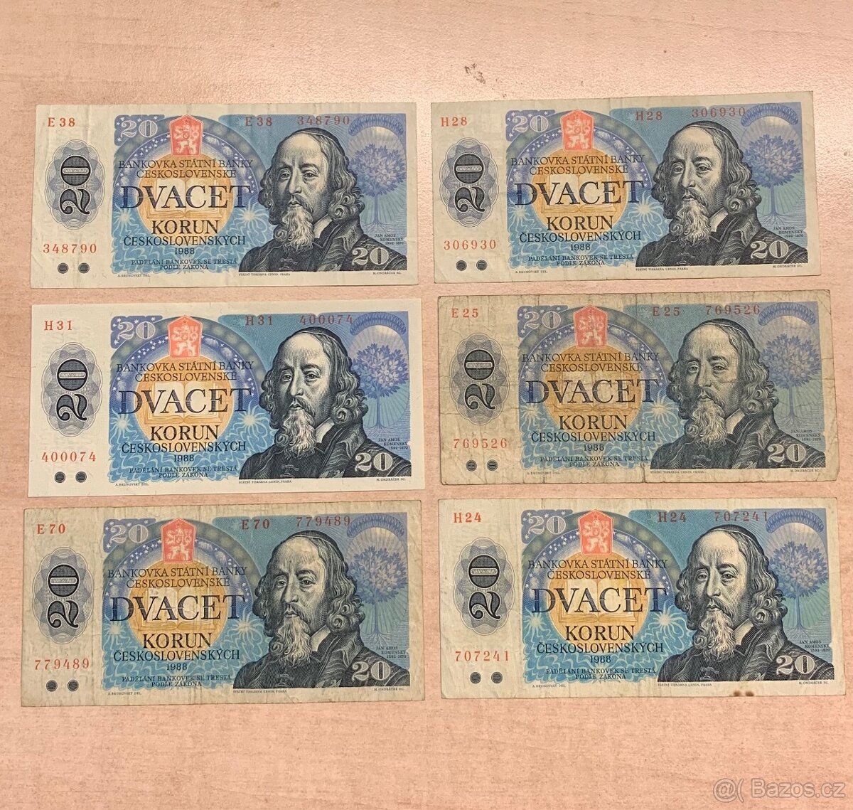 Různé bankovky československé 10,20,50 Kč - 5