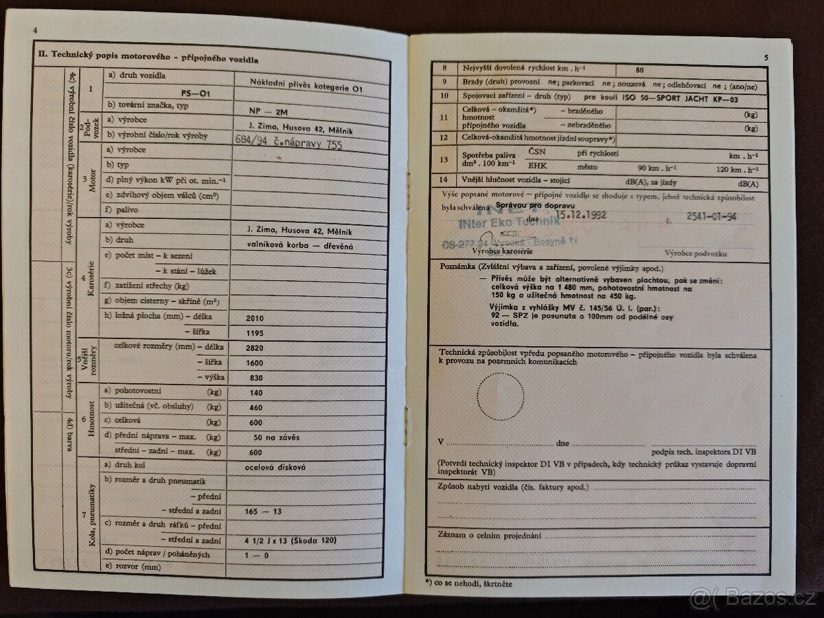 Přívěsný vozík - 5