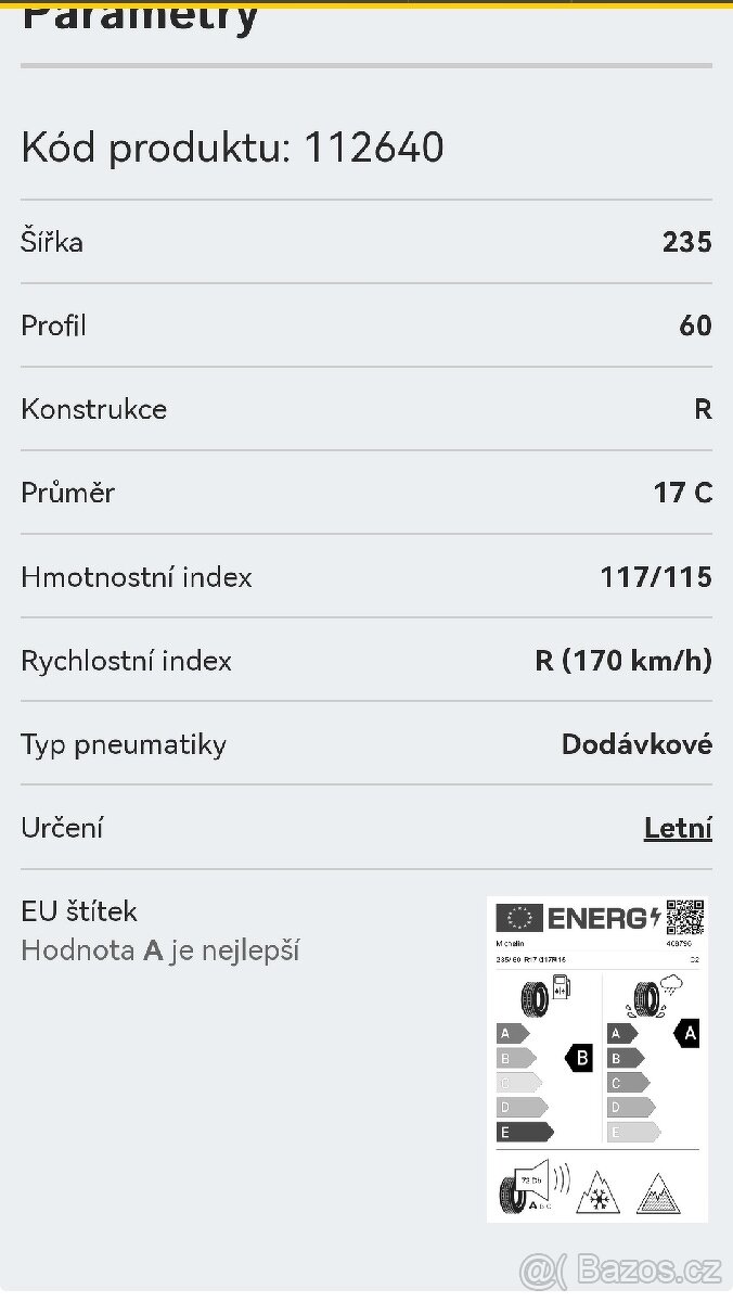 Michelin agilis 235/60/17c MO homolog,sprinter,crafter - 5