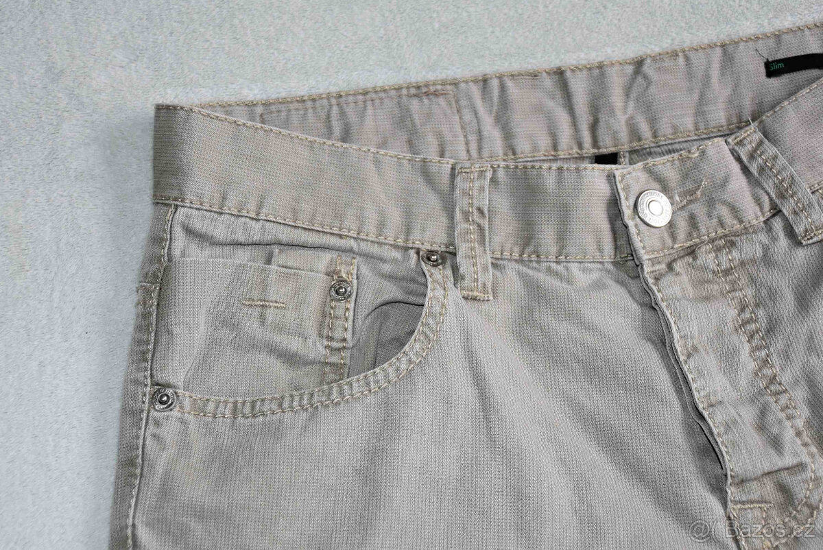 Béžové slim kalhoty Benetton a zateplené Betty Barclay S - 5