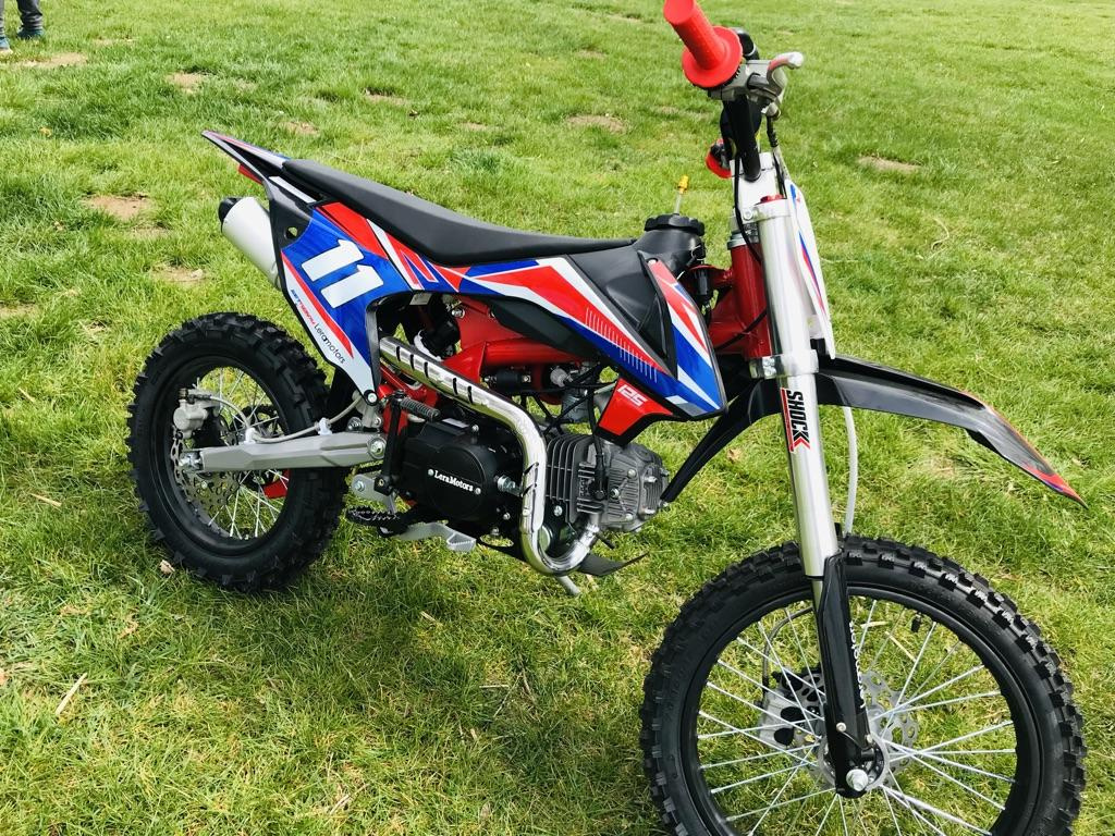 Pitbike Leramotors Shark 125ccm, el. starter, červená