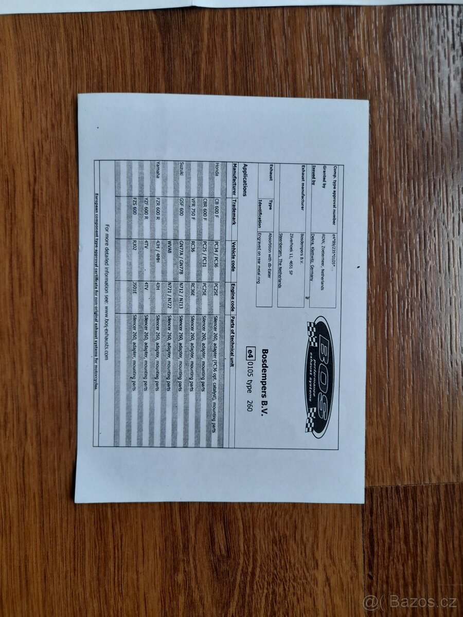 Ladeny vyfuk BOS pro CB 600 Hornet - 5