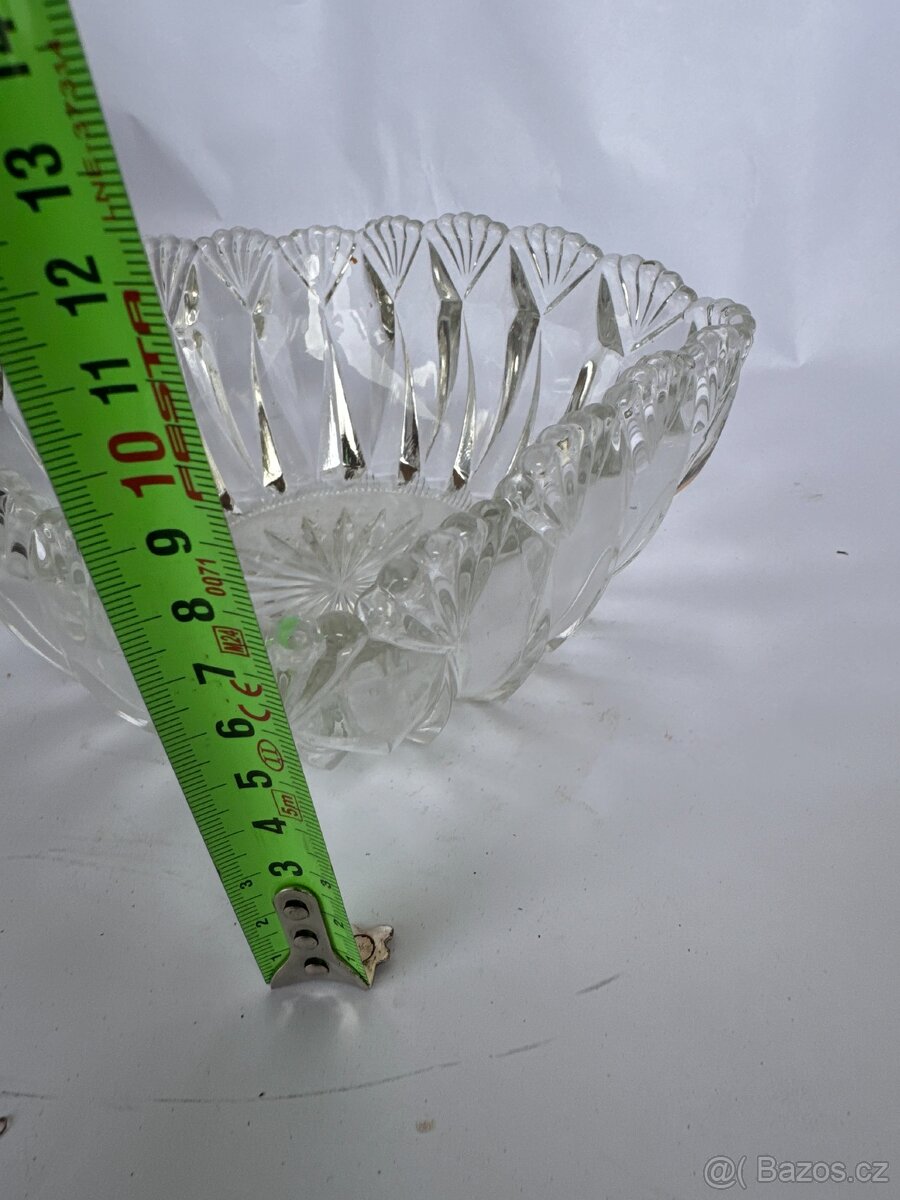 Vintage skleněná mísa - lisované sklo 50.léta - 5