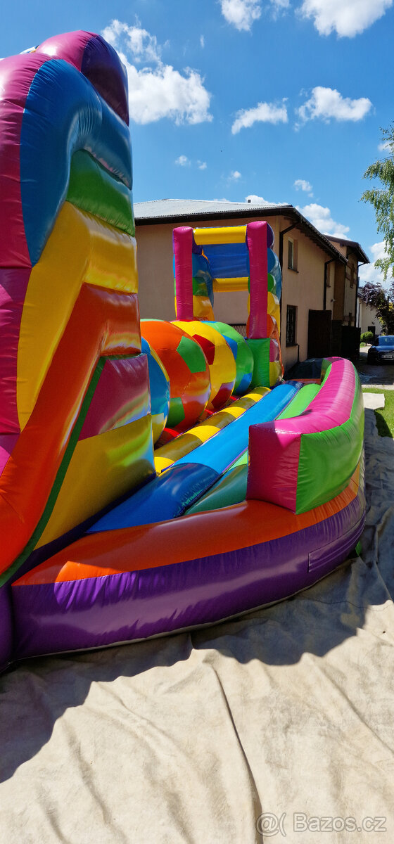 Nafukovací překážková dráha koule BigBallers Wipeout skákací - 5