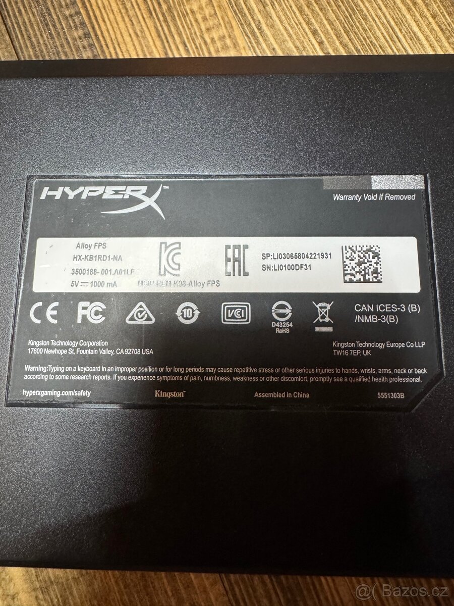 HyperX Alloy FPS • Mechanická klávesnice • CZ - 5