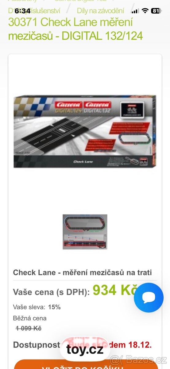 CARRERA DIGITAL CHECK LINE + ZKRÁCENÝ PANEL 2X - 5