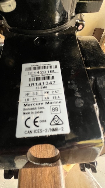Lodní motor Mercury F 3.5 M - 5