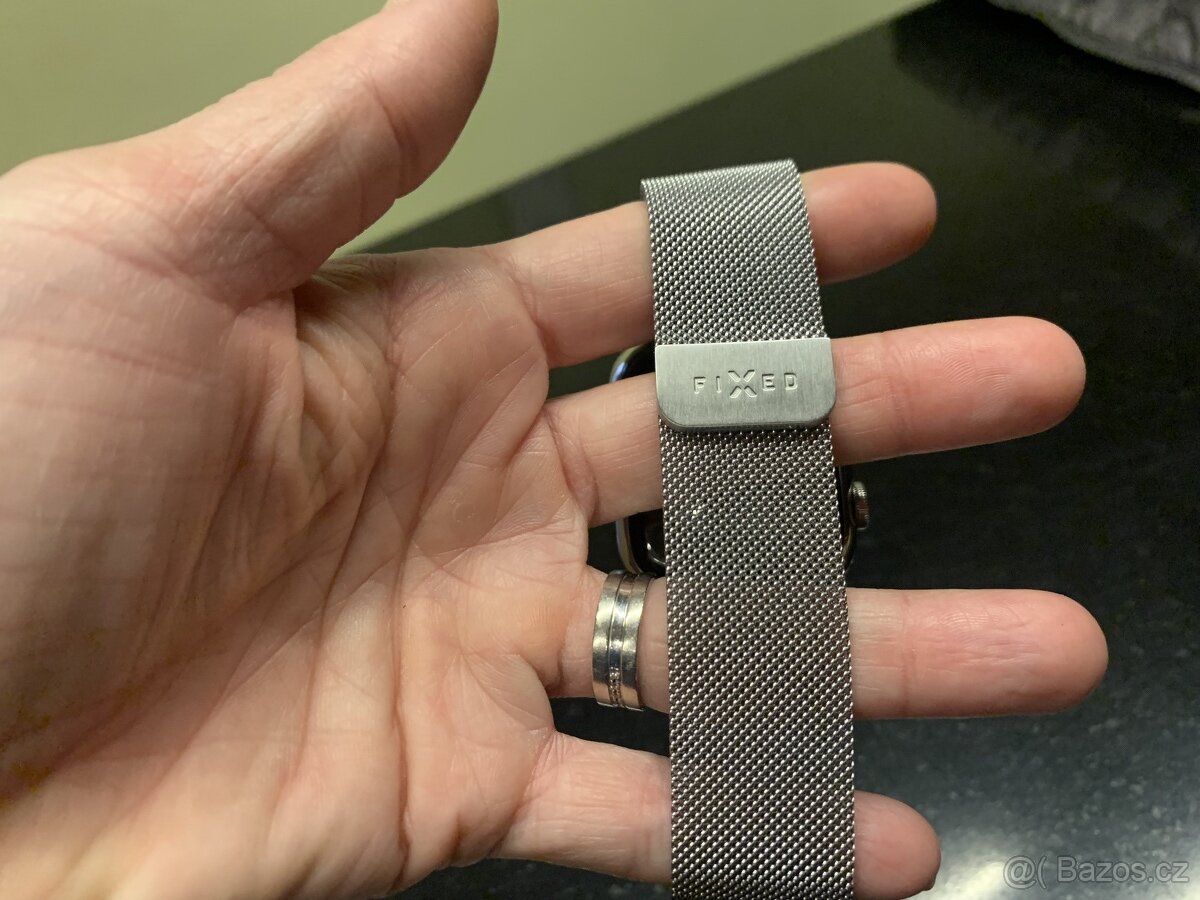 NOVÝ FIXED nerezový řemínek Apple Watch 42/44/45mm stříbrný - 5