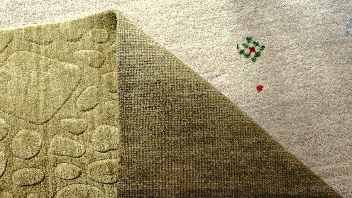 Vlněný koberec Shadow – zelená / olivově zelená - 5