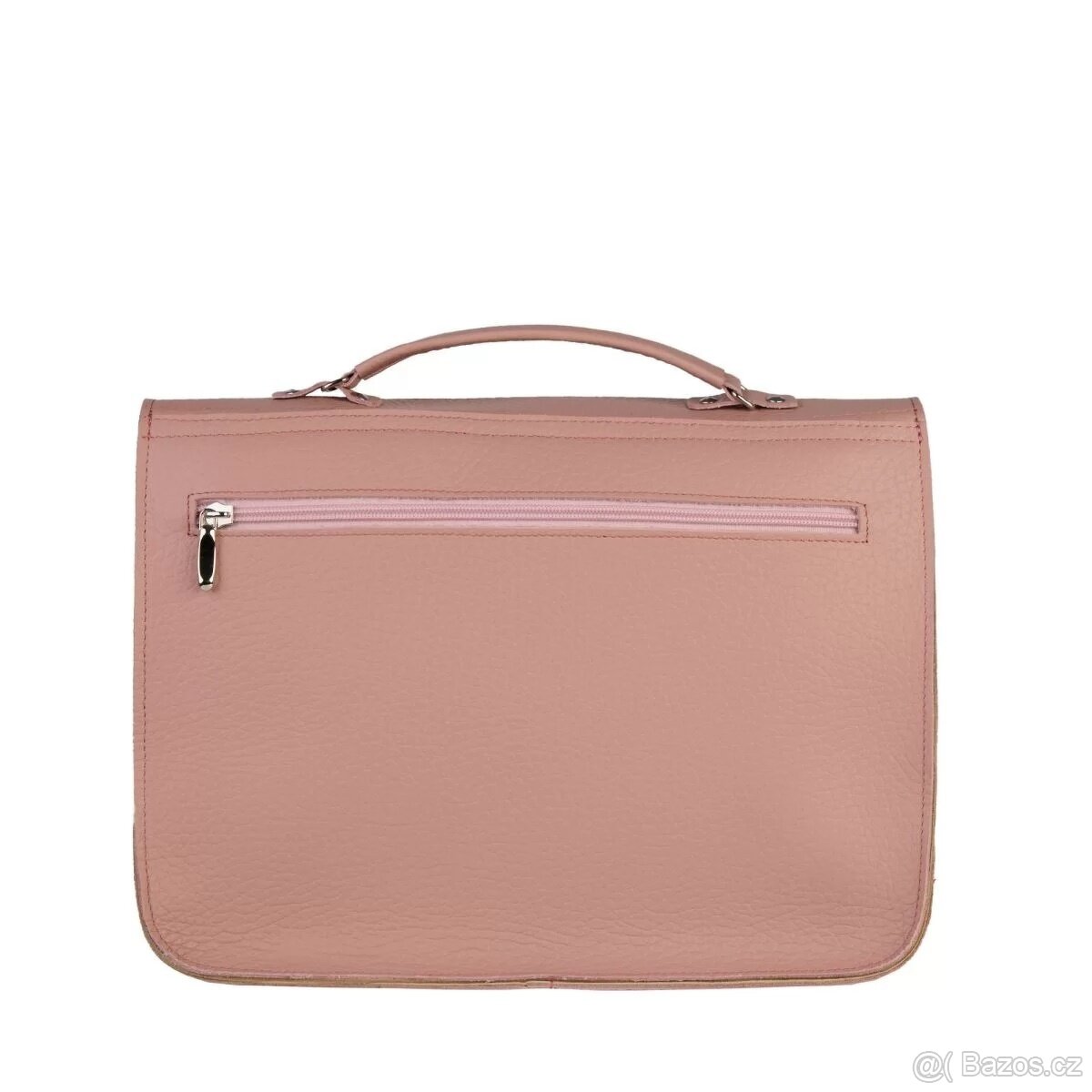 Kožená taška - starorůžová - NOVÁ - 5